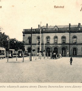 Dworzec - 1915 rok - Inowrocław - Dworzec PKP
Pocztówka wysłana 12 września 1915 roku.
Hohensalza. Bahnhof.