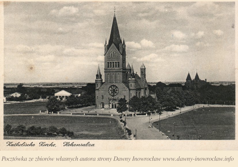 Kościół ZNMP - 27 sierpnia 1940 roku - Kościół Zwiastowania NMP w Inowrocławiu.
Pocztówka wysłana 27 sierpnia 1940 roku.
Martin Reibe, Hohensalza
Katholische Kirche. Hohensalza.