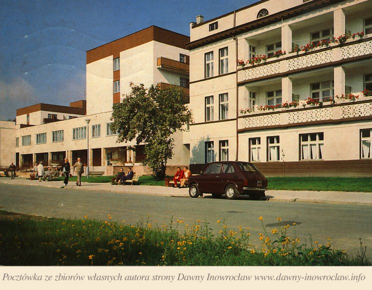 Inowrocławskie sanatoria - 9 styczeń 1992 rok - Inowrocław. Sanatorium nr 1 (na pierwszym planie) i Sanatorium Kombatanta
fot. W. Echeński
Krajowa Agencja Wydawnicza
Pocztówka wysłana 9 stycznia 1992 roku.