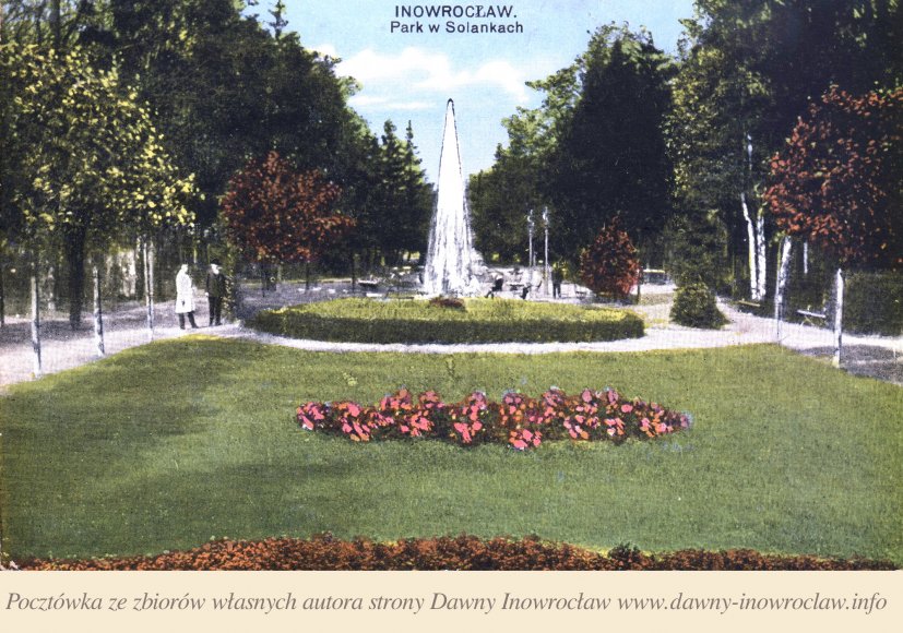 Park w Solankach - 21 czerwca 1932 roku - Inowrocław. Park w Solankach.
Pocztówka wysłana 21 czerwca 1932 roku.