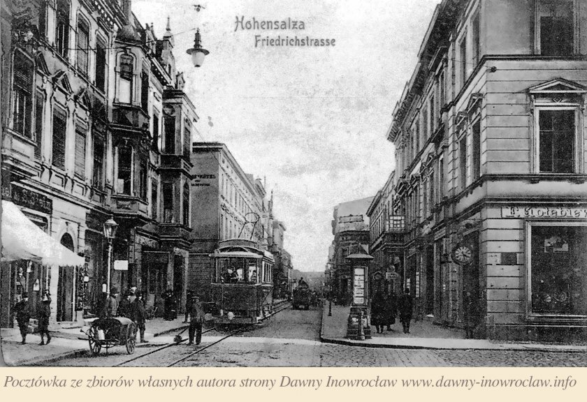 Ulica Królowej Jadwigi - ok. 1914 - Inowrocław. Ulica Fryderykowska (Królowej Jadwigi).Hohensalza. Friedrichstrasse.
Pocztówka z ok. 1914 roku.