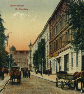 Ulica Toruńska - 1923 rok - Piękna pocztówka z 1923 roku, z uwiecznioną ul. Toruńską.