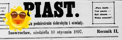 Fraszki i żarty - Piast Nr 2 - Rocznik II - 10 stycznia 1897 roku