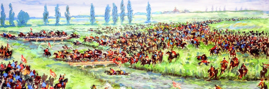 Fragment obrazu, przedstawiający największą w naszej historii bratobójczą i krwawą walkę Polaków